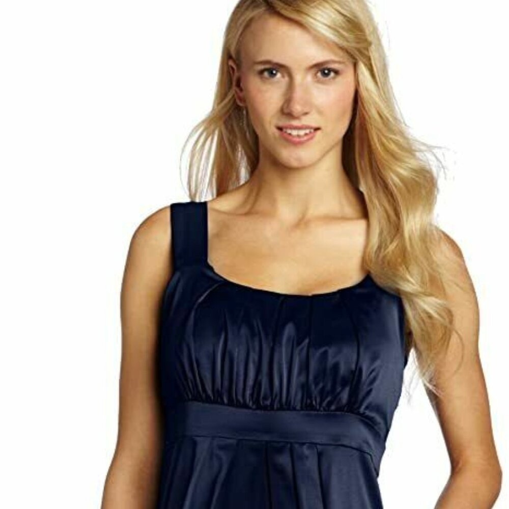 Ripe Maternity Samanta Alexis Satin Round Neck Dress INK Size Small (6)